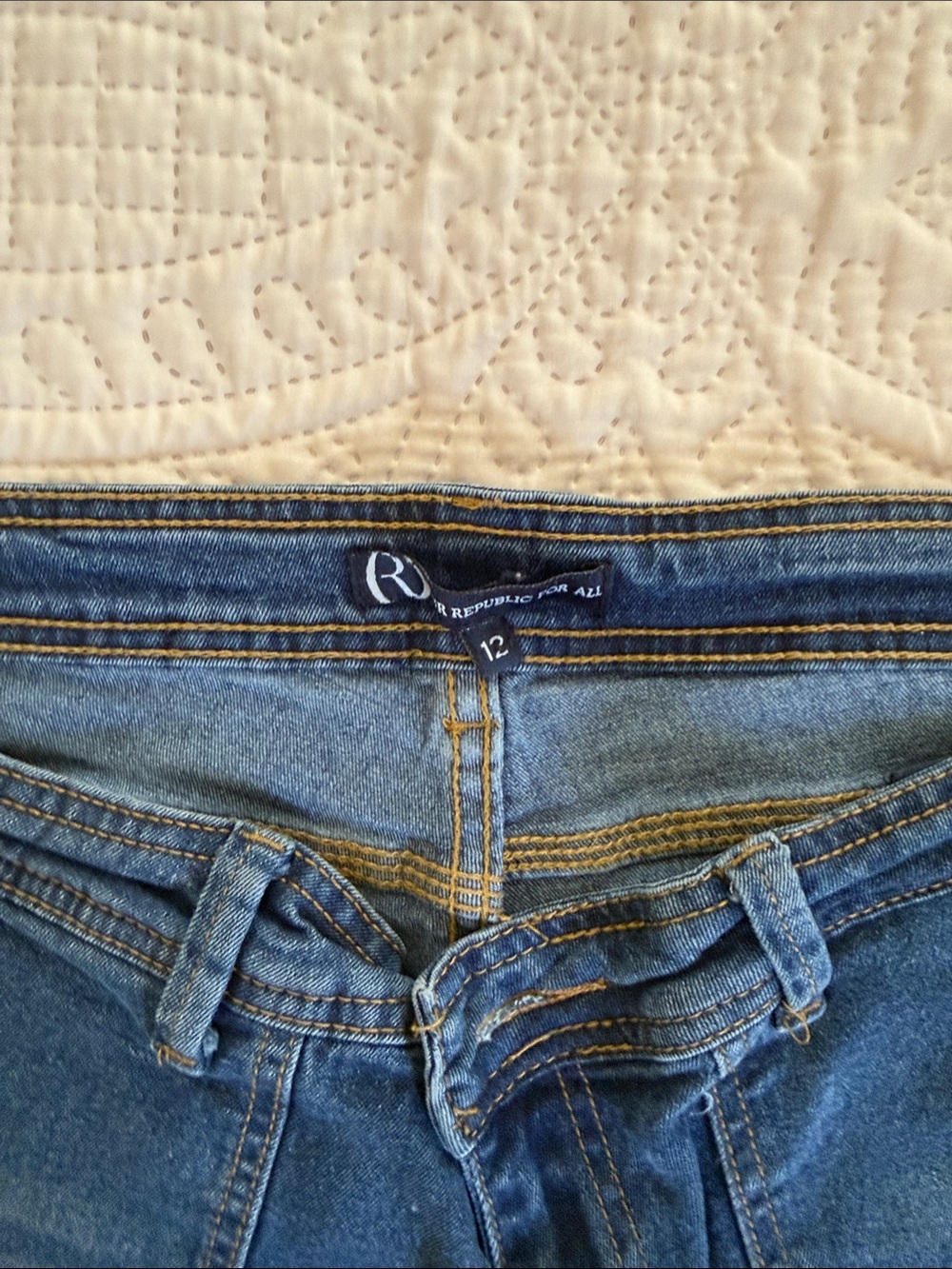 A. Republic For All Women's Blue Denim Jeans - Size 12